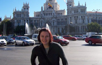 Anne in Madrid, Spain during Study Abroad in Fall 2007