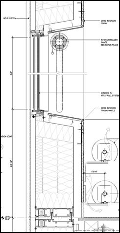 Figure 4: Section of the metal panel exterior wall type. Courtesy of Renzo Piano Building Workshop.