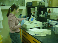 Jenna analyzes colorimetric samples