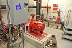 Fire pump used for the Heifer International Center