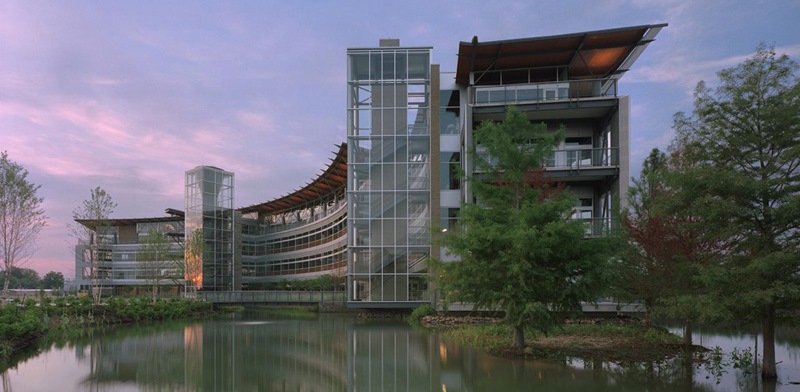 Figure 10 | Heifer International, highlighting wetlands and inverted roof
