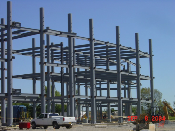 Figure 13 | Photograph during erection of HSS framing