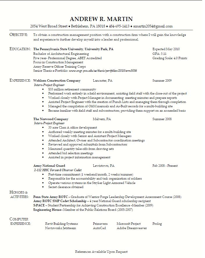 Army builder corps engineer resume s u