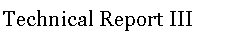 Text Box: Technical Report III