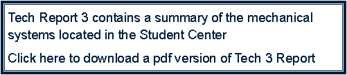 Text Box: Tech Report 3 contains a summary of the mechanical systems located in the Student CenterClick here to download a pdf version of Tech 3 Report
