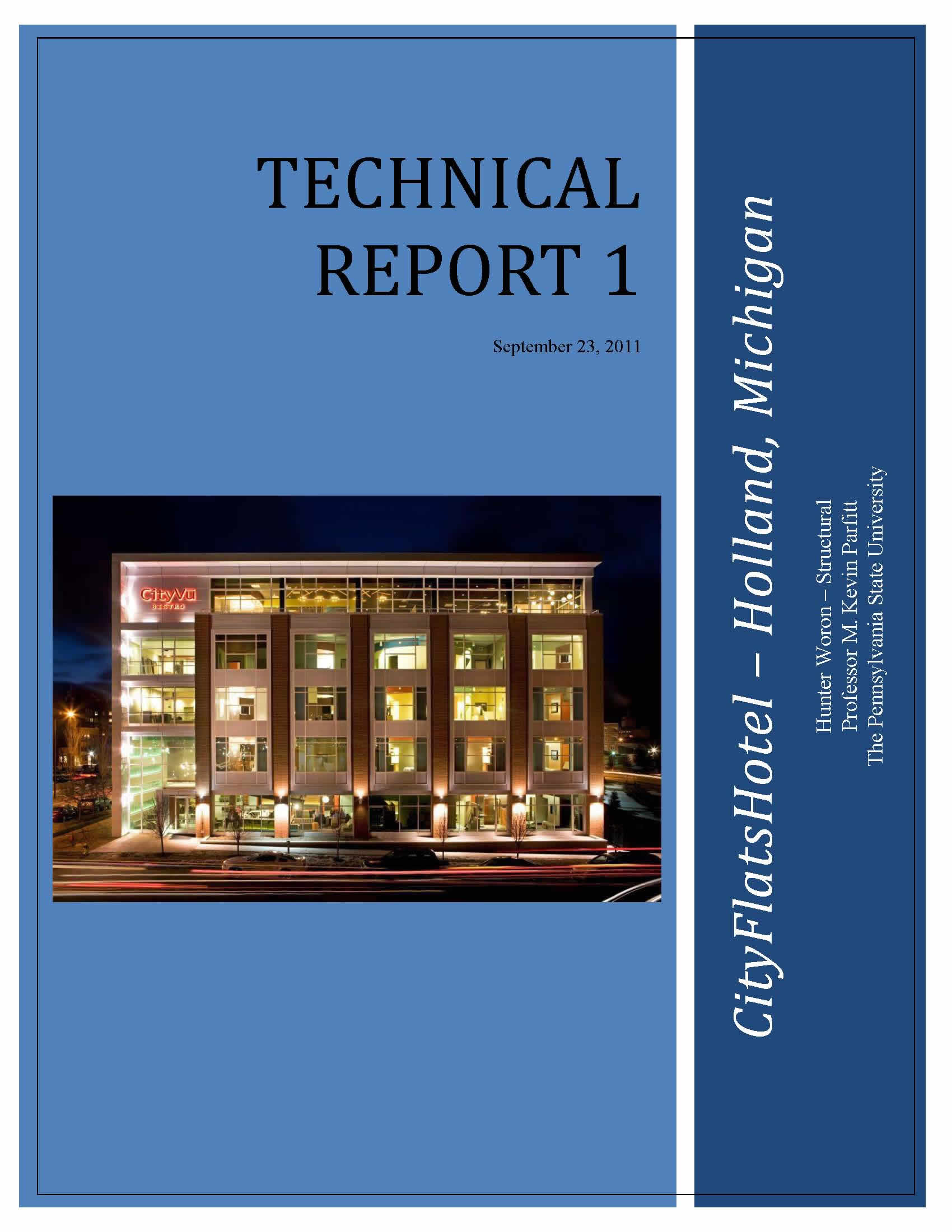 technical report cover page