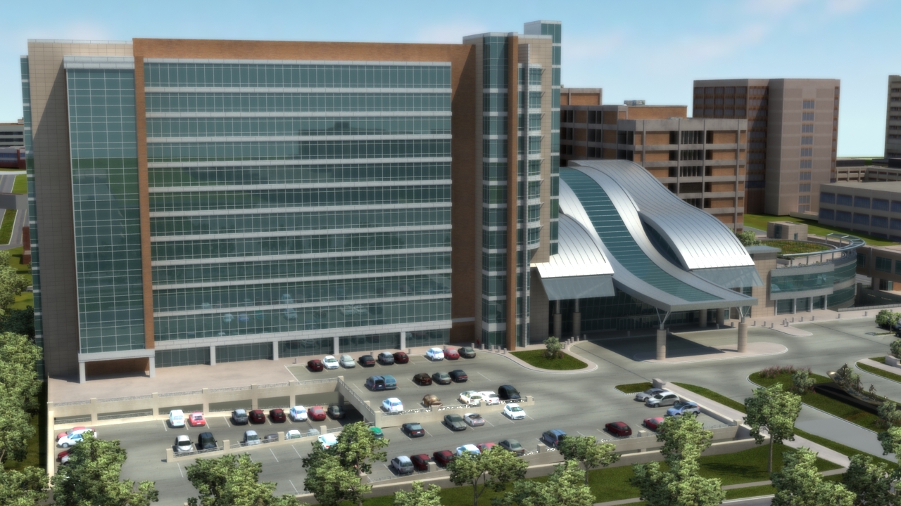 OU Children's Hospital Medical Office Building Rendering 1 by Miles Associates