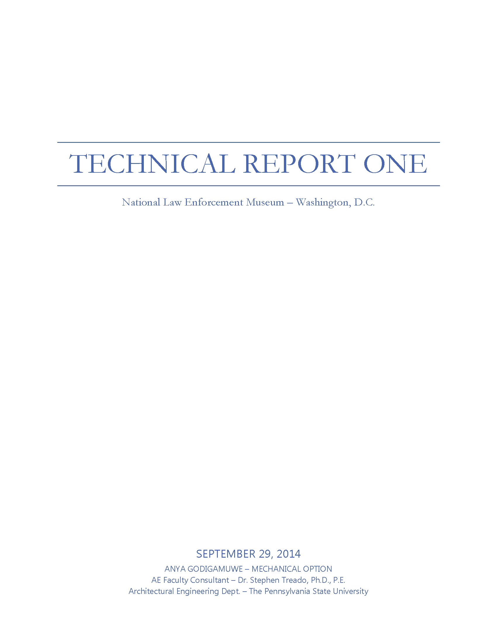 Technical Report One