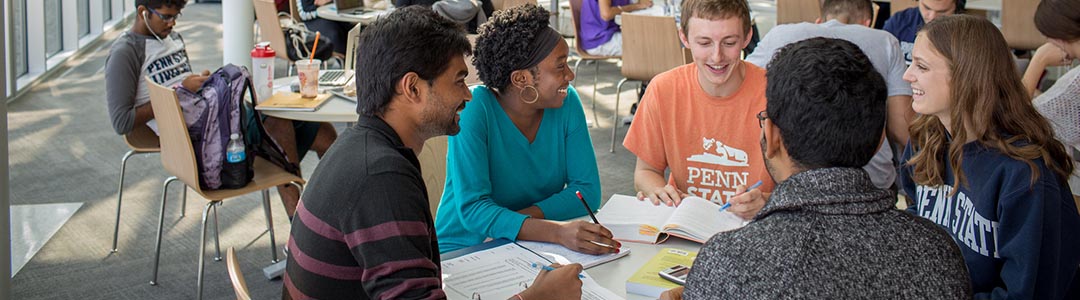 students collaborating on a group project