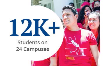 12 K plus Students on 24 Campuses