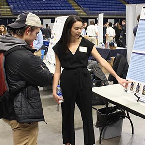 students display project at showcase