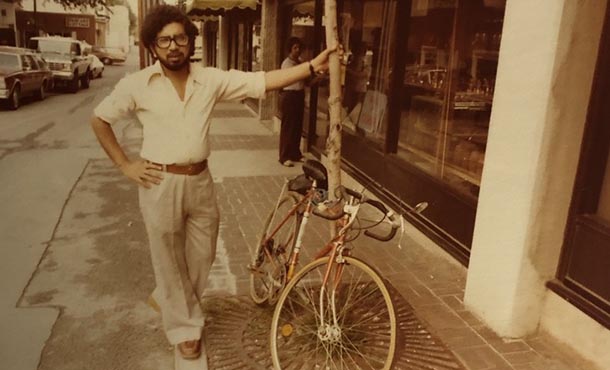 Muhammad Nawaz poses on Calder Way in State College when he was a student at Penn State.