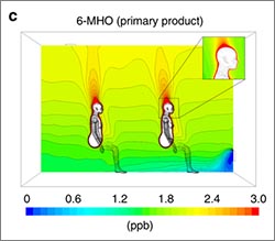 graphical representation of personal pollution cloud production