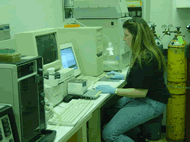 Jen analyzes bioremediation samples