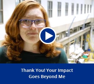 play video: thank you! your impact goes beyond me